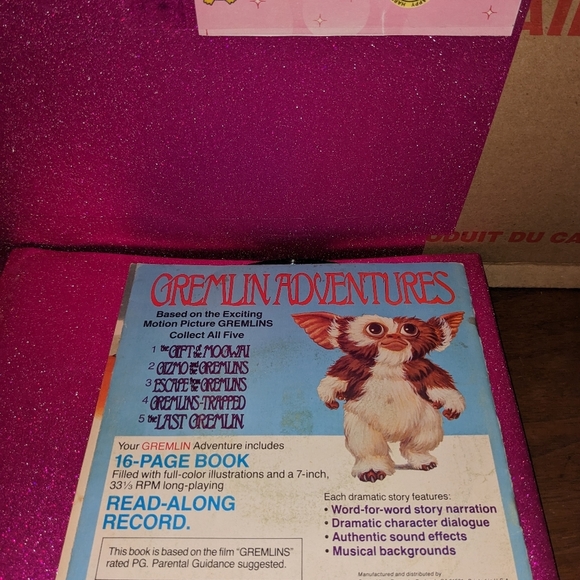 1984 Gremlins Story Books 1-3 and 5 with Record, No Scratches on record - Picture 5 of 16